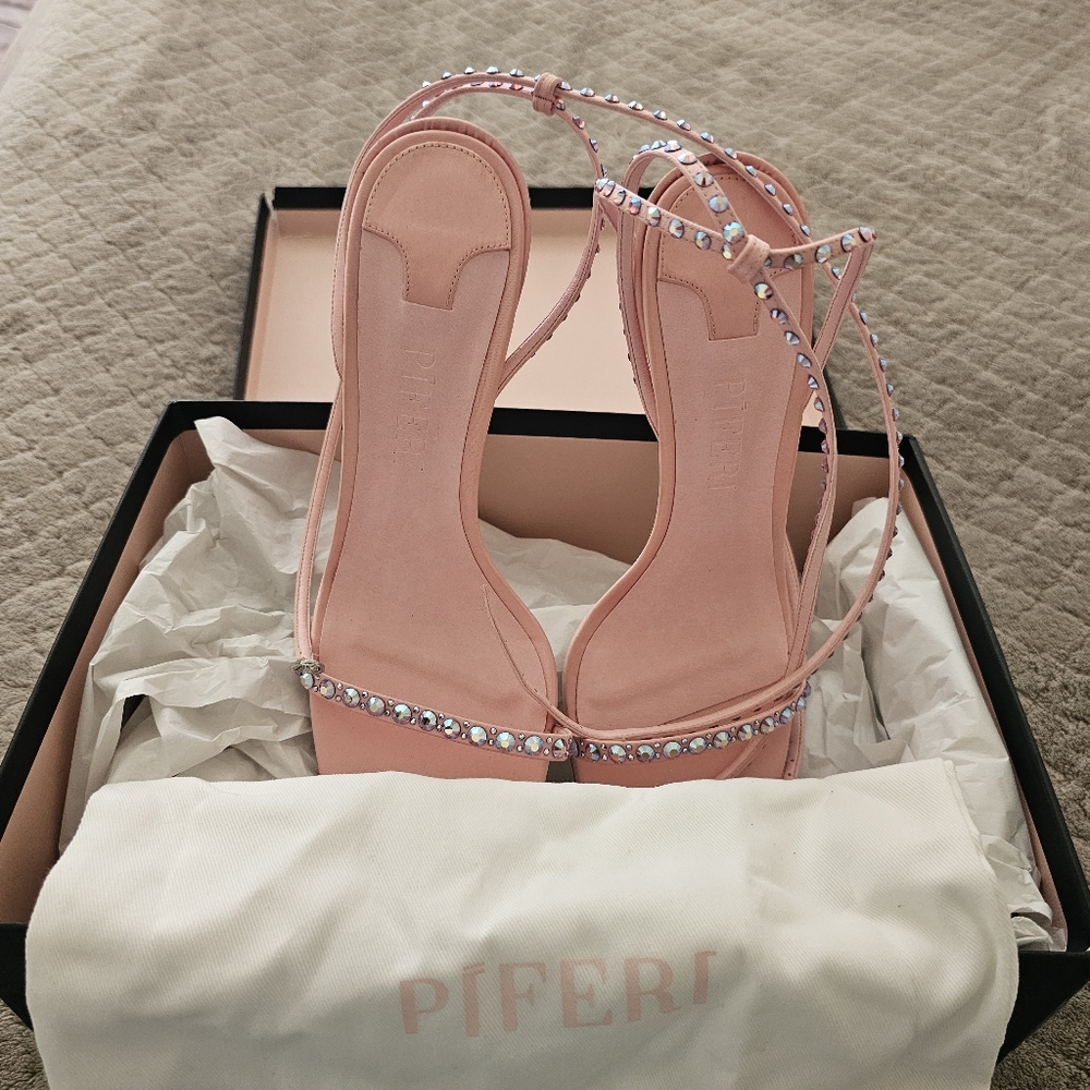 Piferi Pink Strappy Women's Sandals, Size 40 EU (Size 10 US)